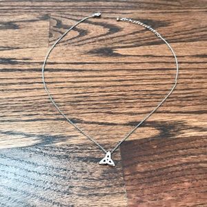 Delicate Celtic triangle necklace
